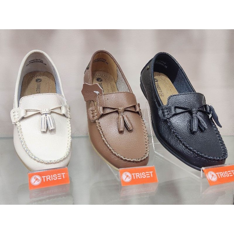 sepatu triset bahan kulit asli