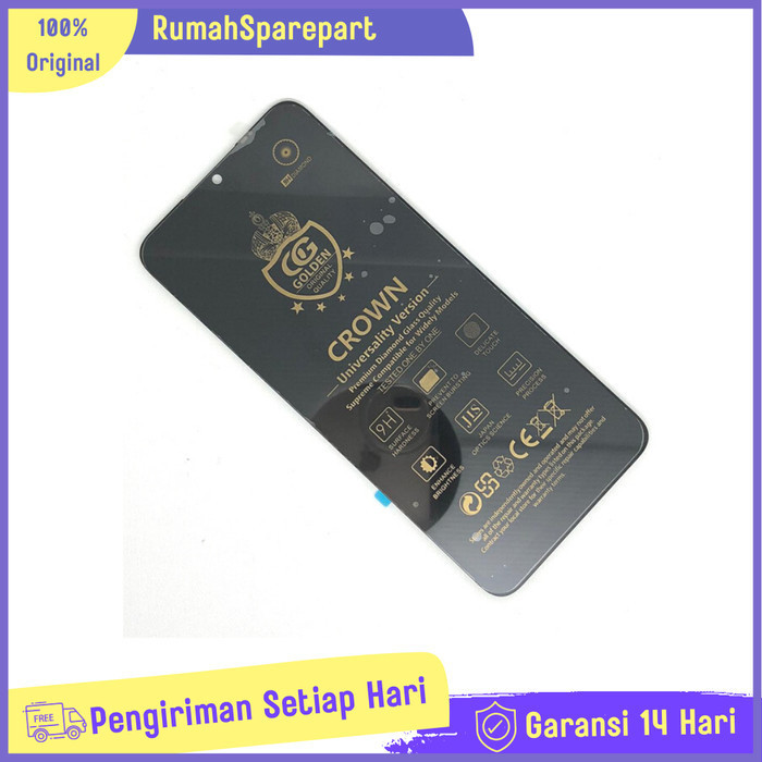 LCD + Touchscreen Xiaomi Redmi Note 9 Original Full Set - Hitam