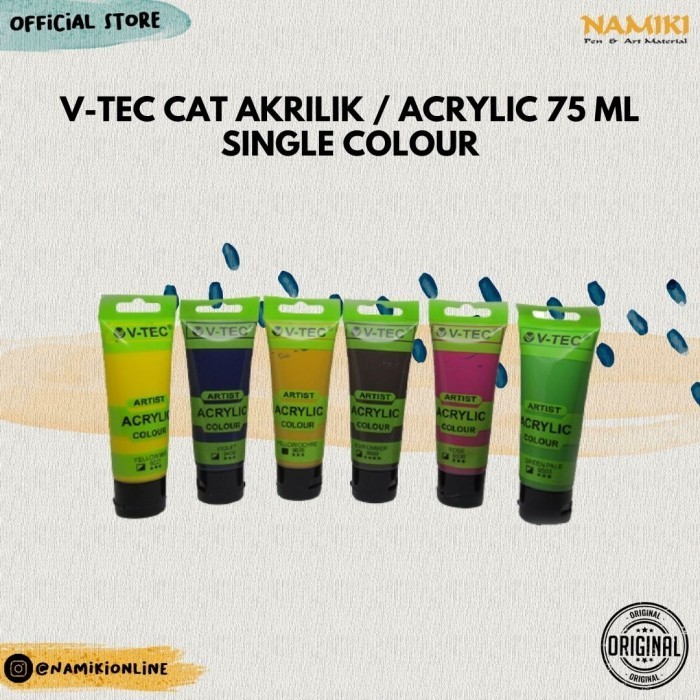 

V-tec Cat Akrilik / Acrylic 75 ml single colour - Yellow Deep