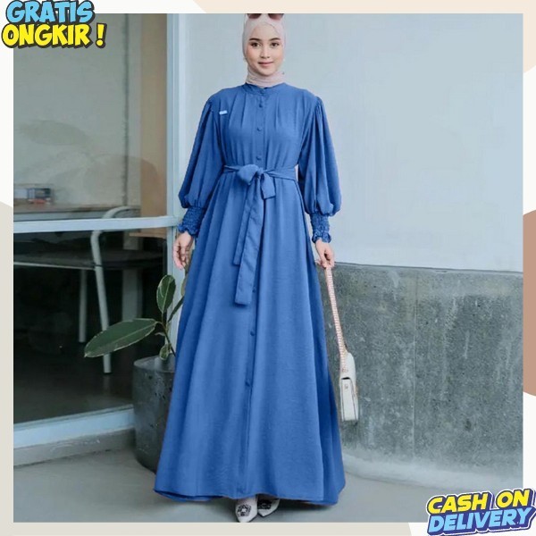 Gms Lebaran 2024 Gamiss Muslim Sarii Dress Gamis Pakaian Murah Gami Dewasa Nyaman Digunakan Dresh Re