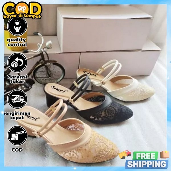 Import Hak Tinggi Remaja Heels Sandal Wanita Spatu Pantofel Kerja Tertutup Hils Hay Hels Perempuan W