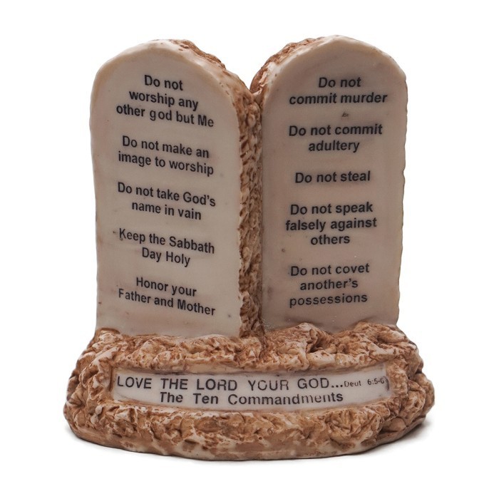 HIASAN PATUNG ROHANI PAJANGAN 10 PERINTAH ALLAH SOUVENIRDEKORASI RUMAH