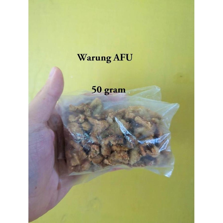 

Ampas Minyak Babi Garing Yupo Cuyuca Gurih Tanpa Pengawet