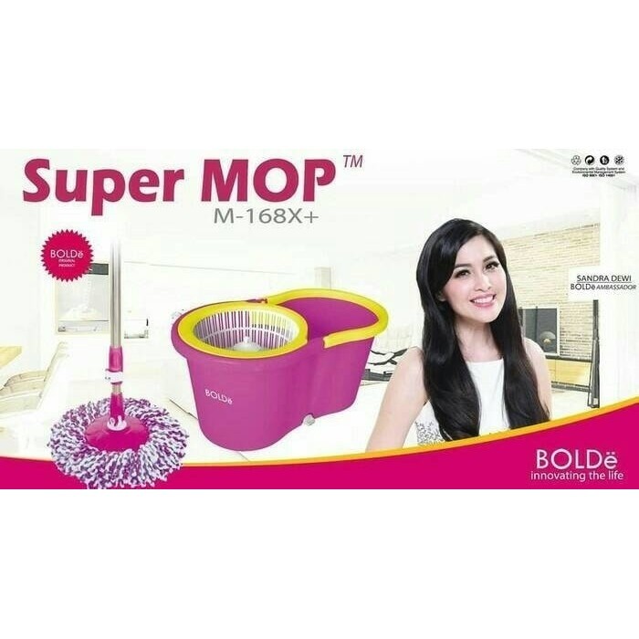 Pink - Super Mop Bolde M-168X+ Alat Pel Supermop M168X Bolde Original