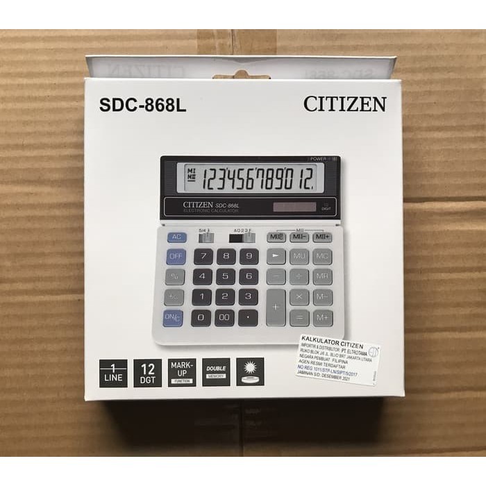 

Citizen Calculator Sdc 868L Kalkulator