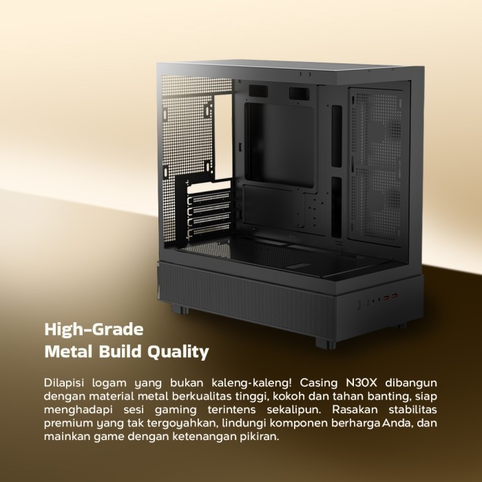 Digital Alliance N30X Casing Komputer Gaming M-Atx Tempered Glass Free 3Fan - Da N30X Pc Case