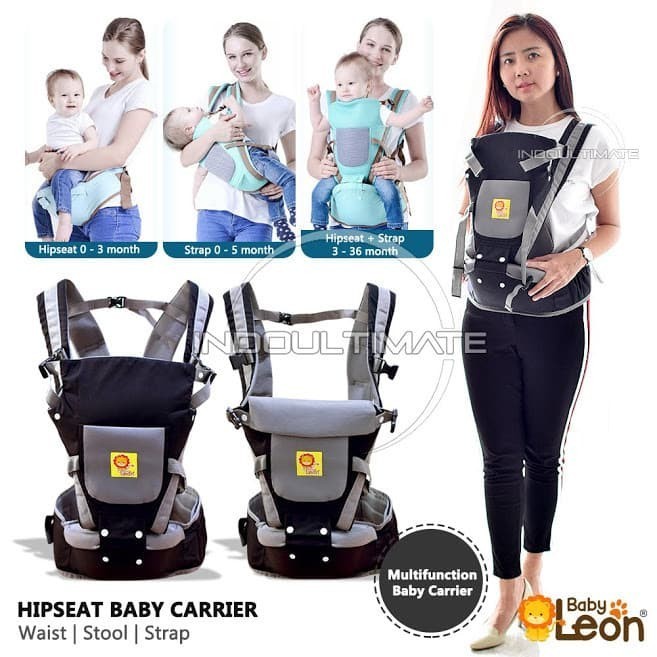 Gendongan Bayi Hipseat Baby Leon Gendongan Anak Depan Multifungsi