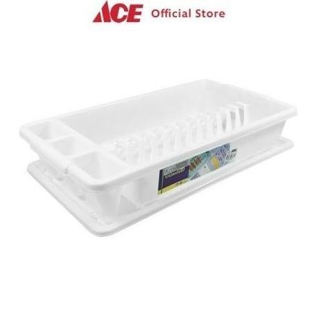 Ace - Krischef Rak Piring Plastik - Putih