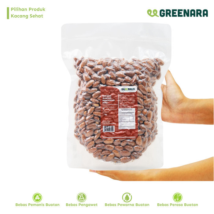 

Andan Kacang Almond Panggang Asin 1 Kg / Lightly Salted Roasted Almond