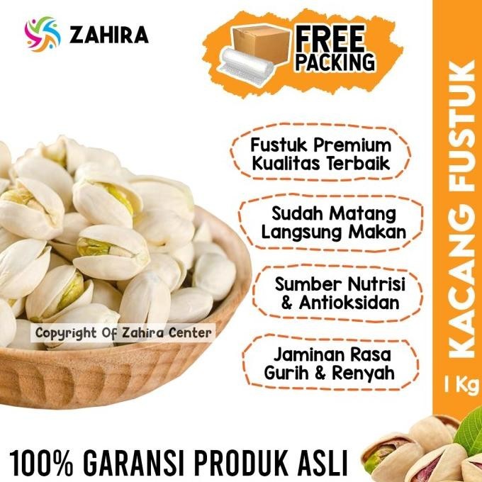 

Kacang Fustuk 1Kg Pistachio Khas Arab Saudi Almond Mede Oleh-Oleh Haji