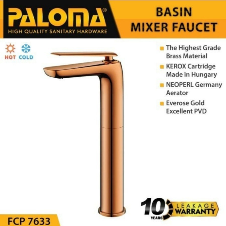 KERAN WASHTAFEL PANAS DINGIN ROSE GOLD PALOMA FCP 7633