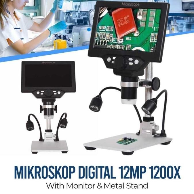 Digital Portable Mikroskop Hdmi Microscope 12 Mp 7 Inch Display