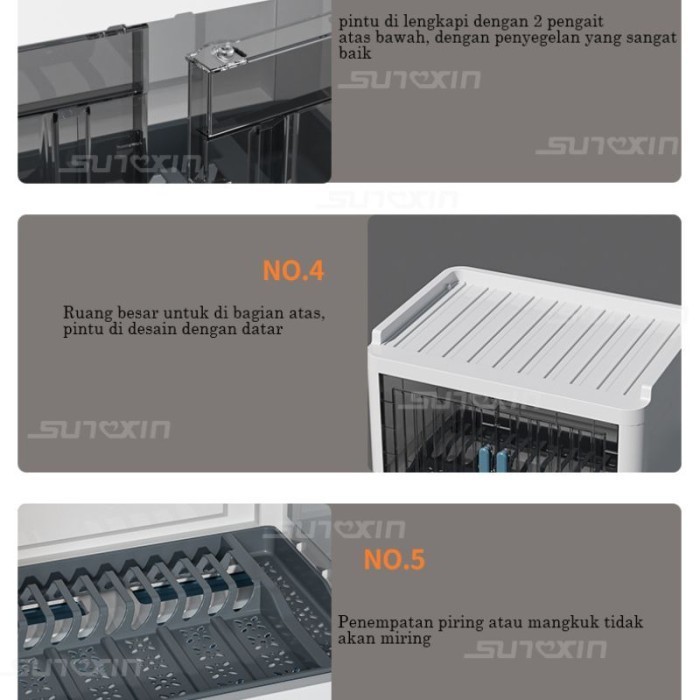 Sunxin Rak Piring Wastafel S2201/ Rak Cangkir / Rak Piring Plastik /