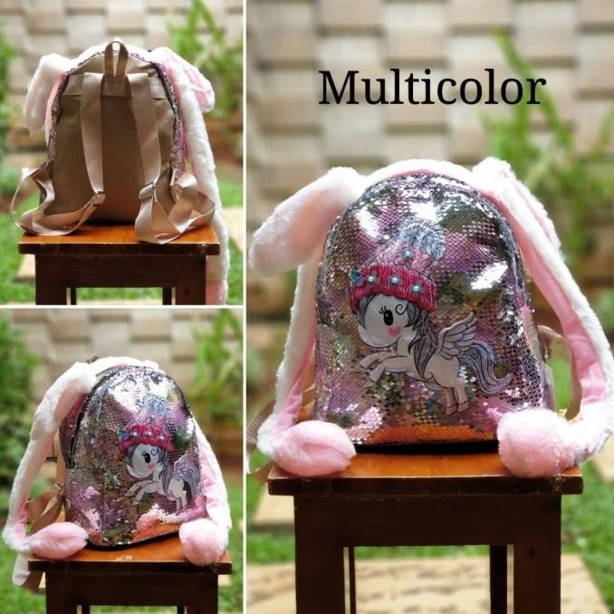 Tas Kecil Anak Tk Sequin Unicorn Lol / Backpack Unicorn Lol / A169