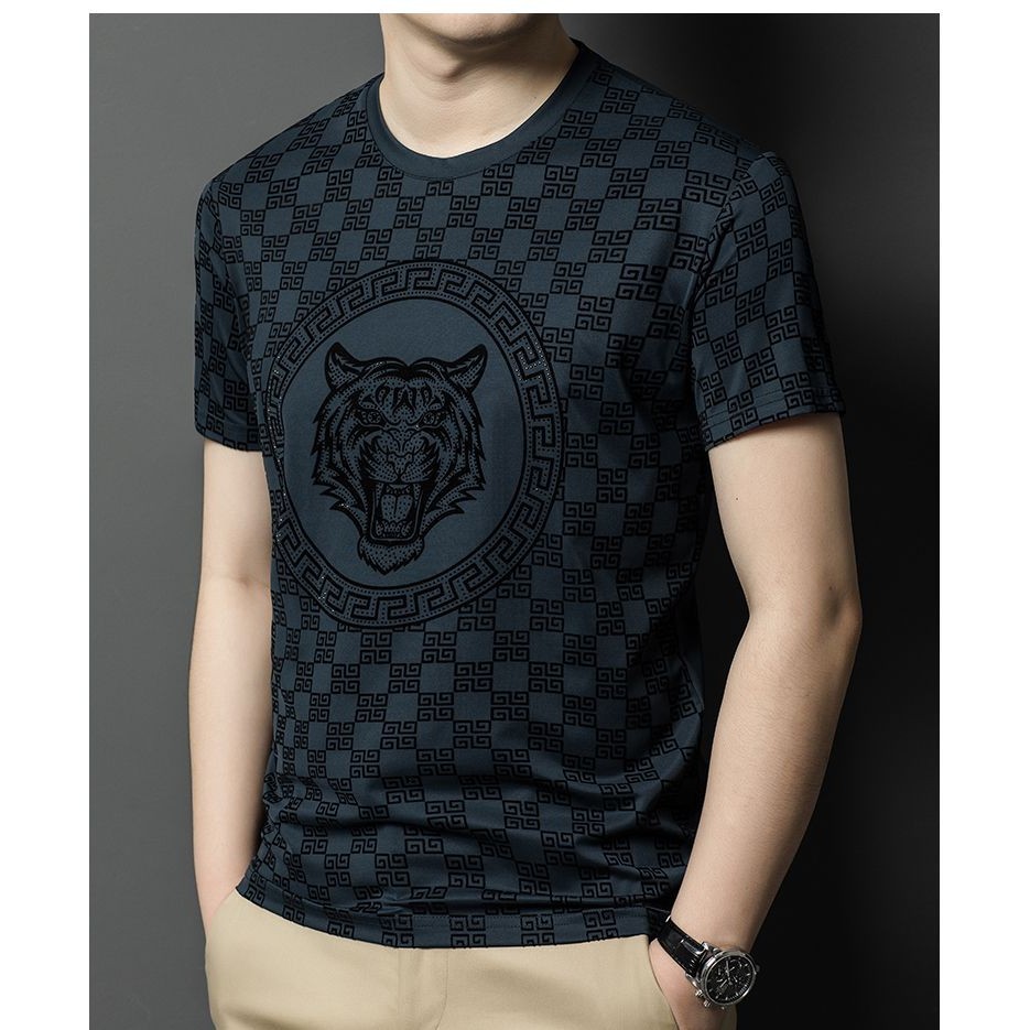 Berpori Olahraga KoreaTKaos Pria Lengan Pendek Hoodie