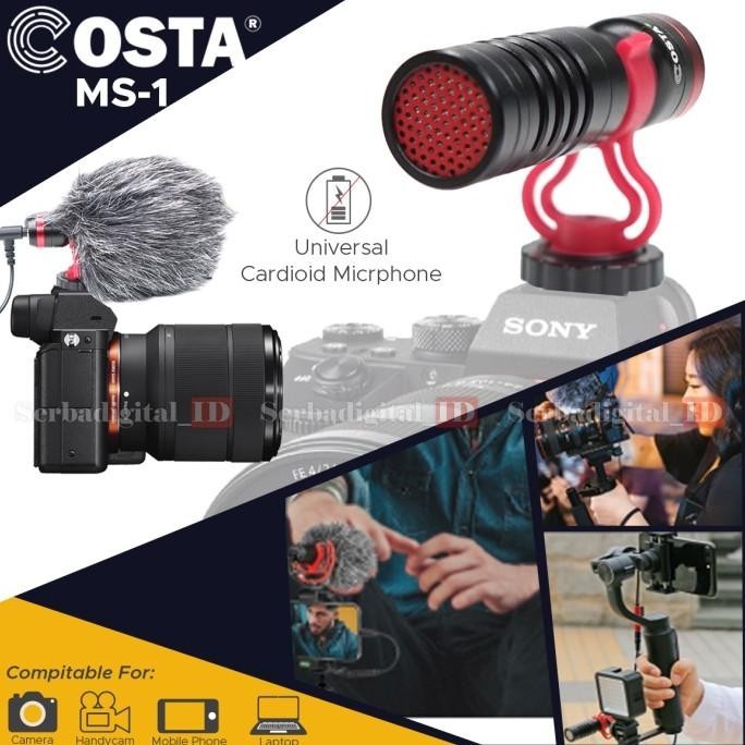 COSTA MS-1 Cardiodid Microphone Shotgun For DSLR,Video,Android