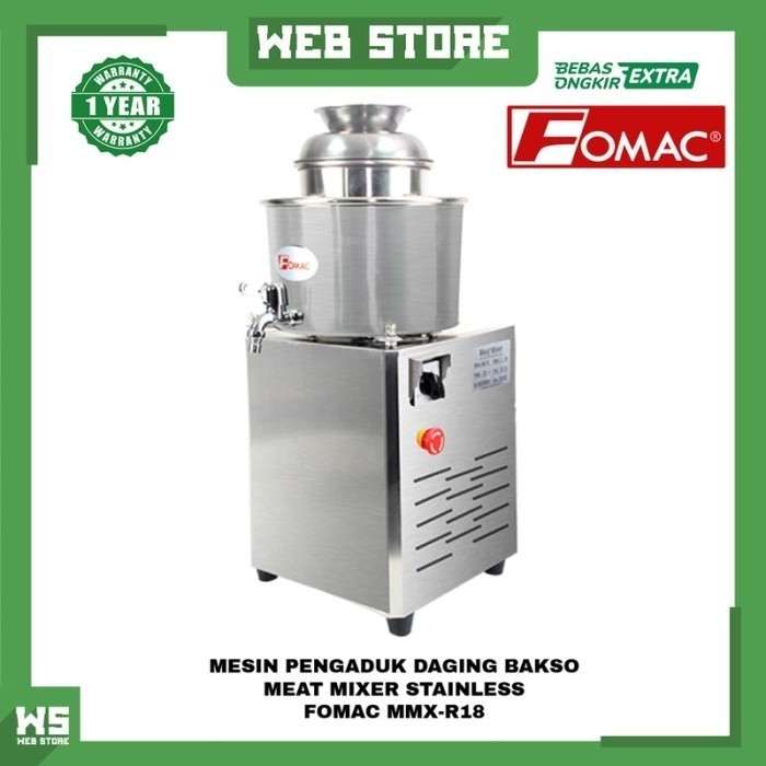 cusss order] Meat Mixer Mesin Giling Daging Pengaduk Adonan Bakso FOMAC MM-RX18