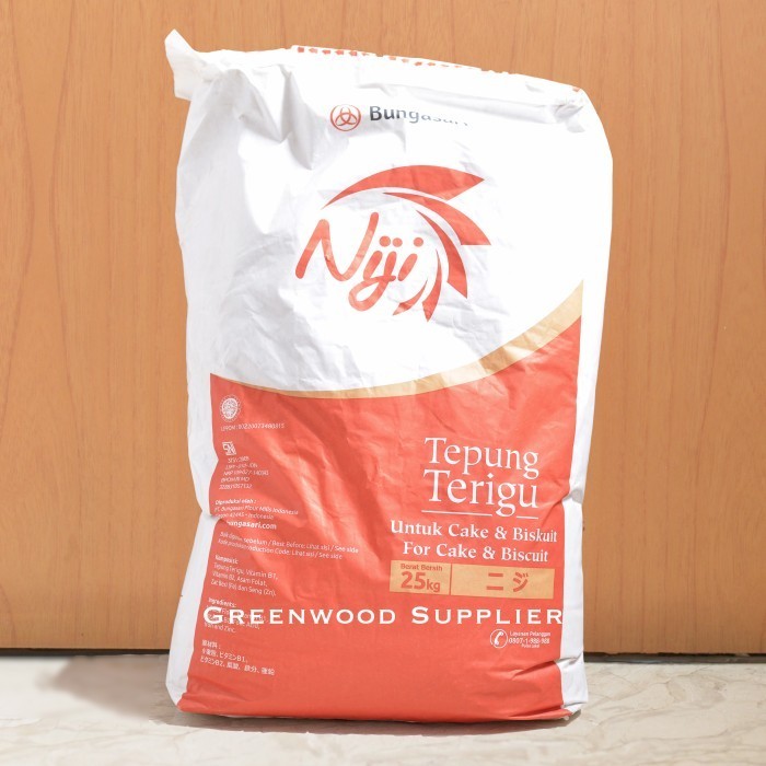 

Brom Niji Tepung Terigu Protein Rendah - 1Kg [Repack]