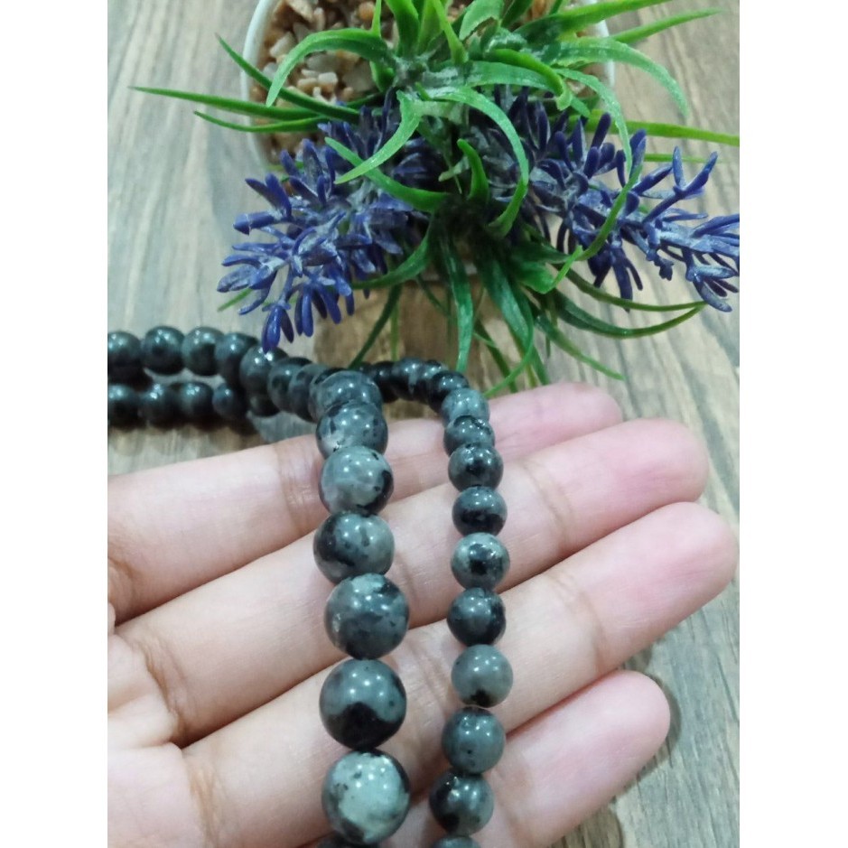 

~^~^~^] BATU ALAM LABRADORITE BULAT 6MM, 8MM, BAHAN PERHIASAN