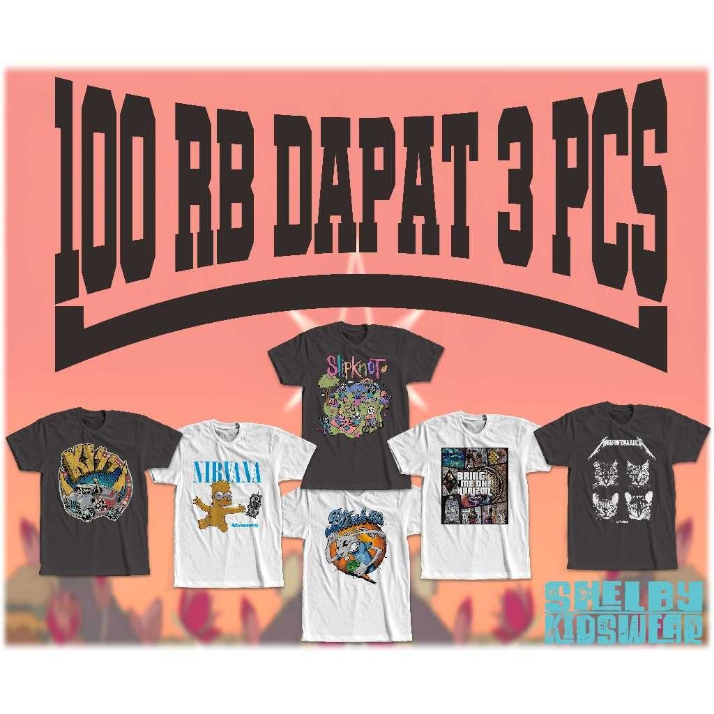100 RB DAPAT 3 PCS - Baju Anak Band Motif Random - SHELBY KIDSWEAR