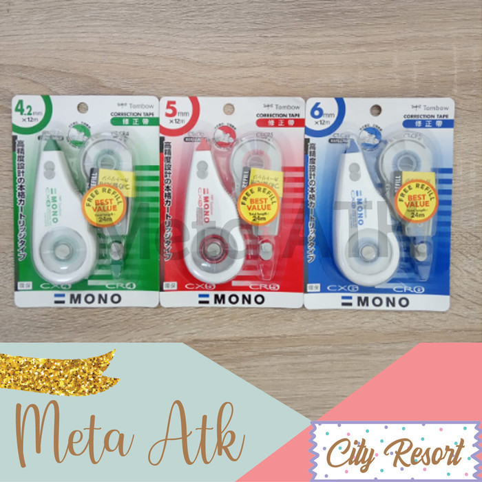 

Tipex Kertas / Correction Tape Tombow Mono Ctcx + Refill