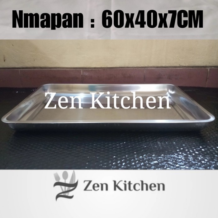 Nampan. Baki Stainless 60X40X7