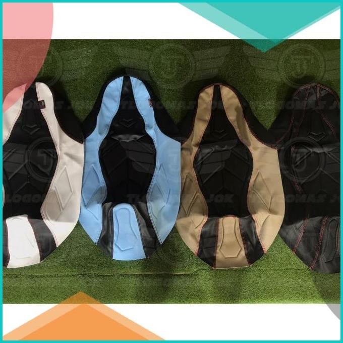 Sarung kulit jok variasi daun timbul motor scoopy nmax pcx vario beat