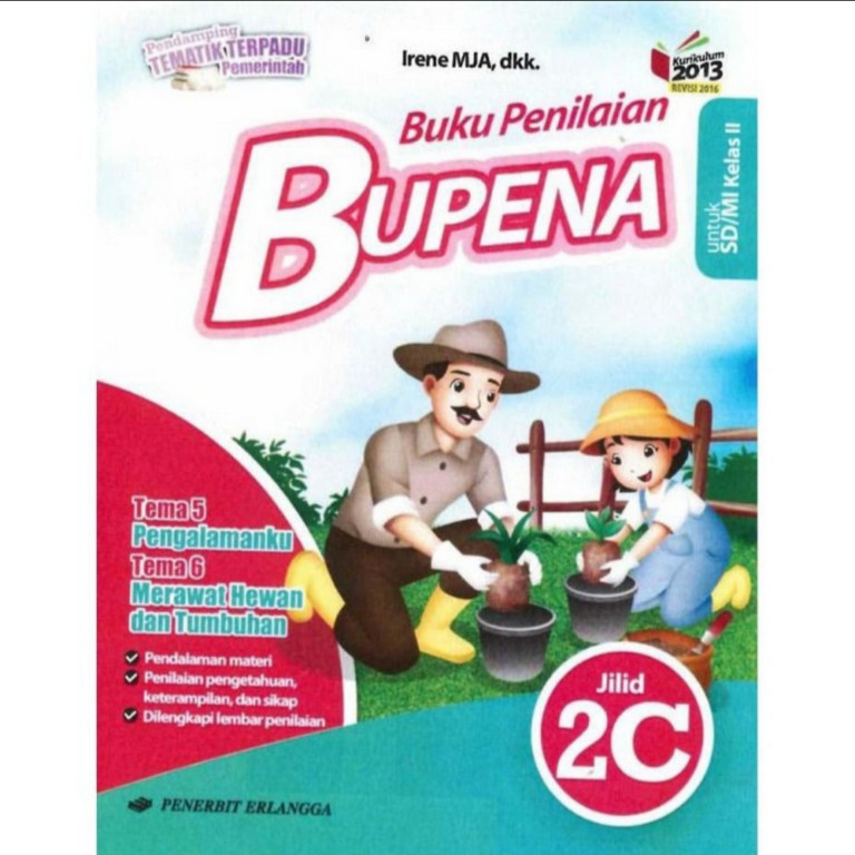 BUKU BEKAS BUPENA KELAS 2C SD ERLANGGA K13 REVISI