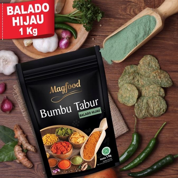 

MAGFOOD BUMBU TABUR BALADO HIJAU KEMASAN 1 KG u//