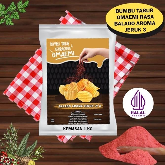 

BUMBU TABUR BALADO JERUK LVL 3 HALAL FOOD GRADE 1 KG u//