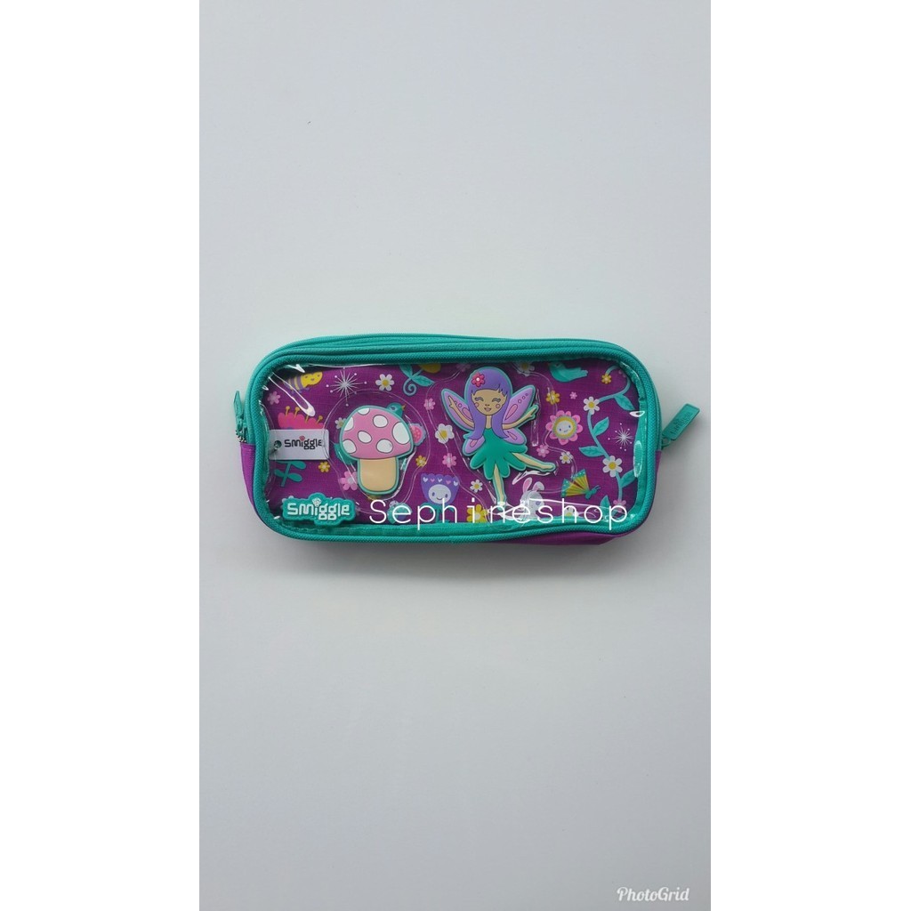 Silahkan Order] Smiggle dizzy see thru pencil case - Ungu