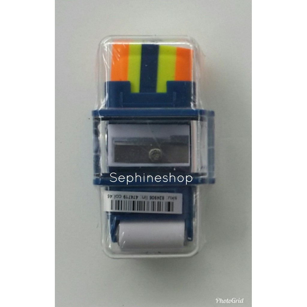 

><><><] Smiggle Eraser & Sharpener In One Mid Blue SALE