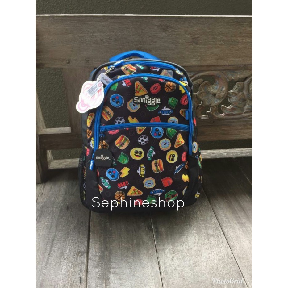 monggo] Smiggle Hits Backpack Black SALE
