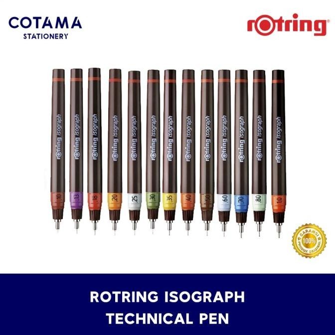 

Rapido Rotring Isograph Technical Pen 0.1 - 1.0 mm Original