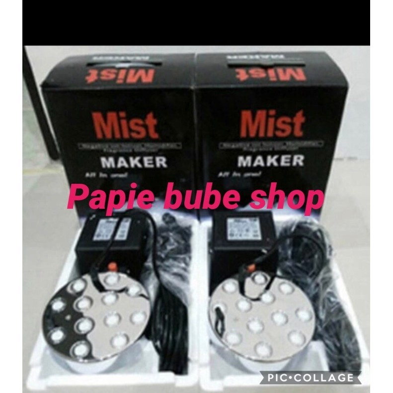 Mesin Kabut Mist Maker 12 Mata Bulat Embun Uap Humidifer Walet