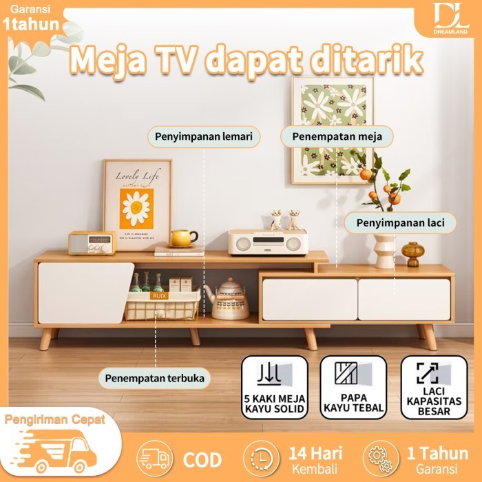 Terbaru Meja Tv Kayu Tv Serbagunarak Tv Minimalis Modern Lemari Aesthetic Mi Promo Terlaris