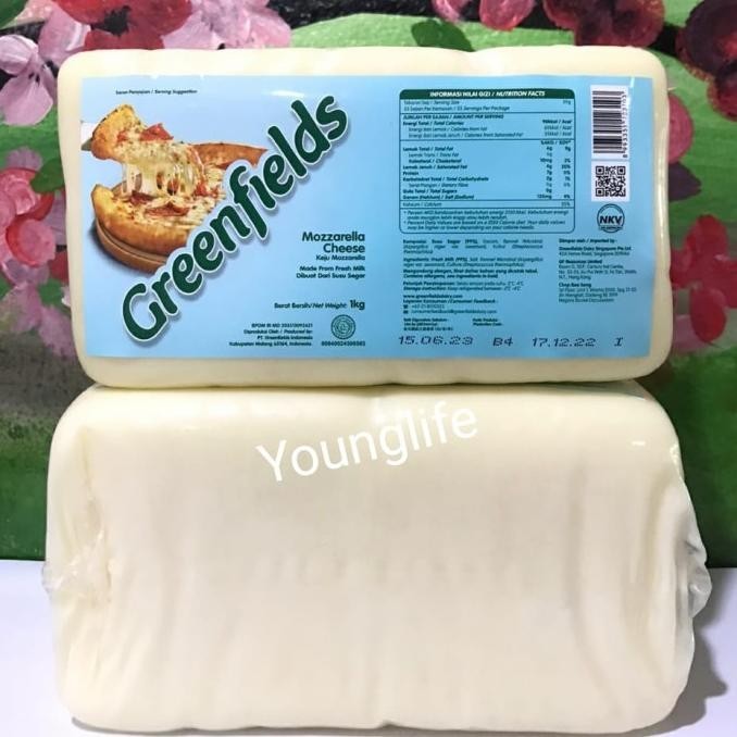 

Mozarella cheese Greenfields / keju mozarella Greenfields 1kg murah TP