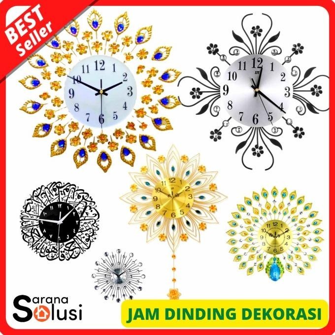 Jam Dinding Dekorasi Hias Ruangan Ruang Tamu Keluarga Diy Besar Mewah Pengiriman Cepat