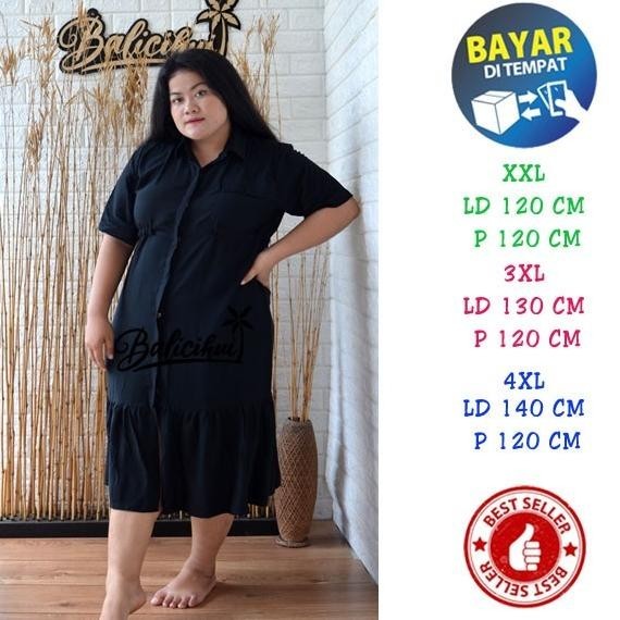 Balicihui Dress Amanda Dress Jumbo Plus Size Dress Jumbo Wanita