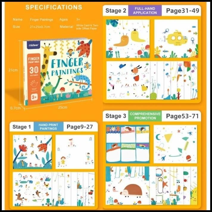 

DISKON MIDEER FINGER PAINT ART BOOK BUKU MENGGAMBAR MEWARNA !!