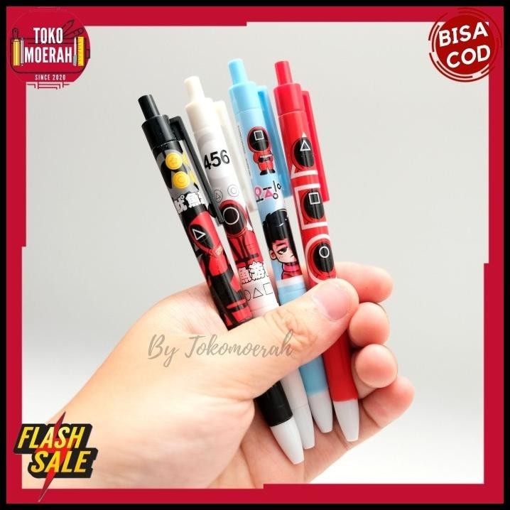 

GRATIS ONGKIR PULPEN SQUID GAME 4 8 12PCS PEN LUCU UNIK PULPEN CETEK MEKANIK COD !!!!!!!