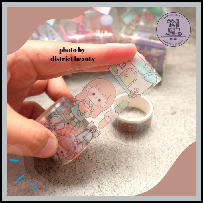 

BEST DEAL WASHI TAPE HAMPERS GIFT KADO ANAK SELOTIP TRANSPARAN LUCU MOTIF KARTUN !!!!!