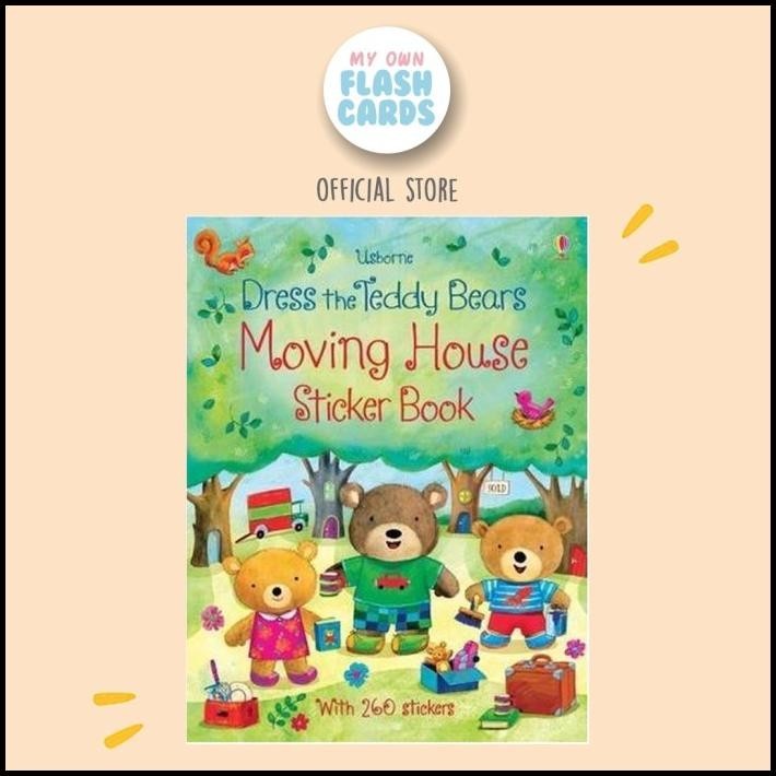 

GRATIS ONGKIR USBORNE MOVING HOUSE DRESS THE TEDDY BEARS STICKER BOOK - BUKU STIKER !!!!!!!