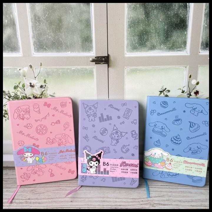 

GRATIS ONGKIR BUKU TULIS HARDCOVER SANRIO UKURAN B6 CINNAMOROLL KUROMI MELODY MURAH