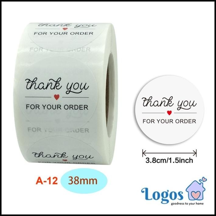 

TERBARU THANK YOU FOR YOUR ORDER ROUND STICKER STIKER BULAT GIFT LABEL HANGTAG !!!!