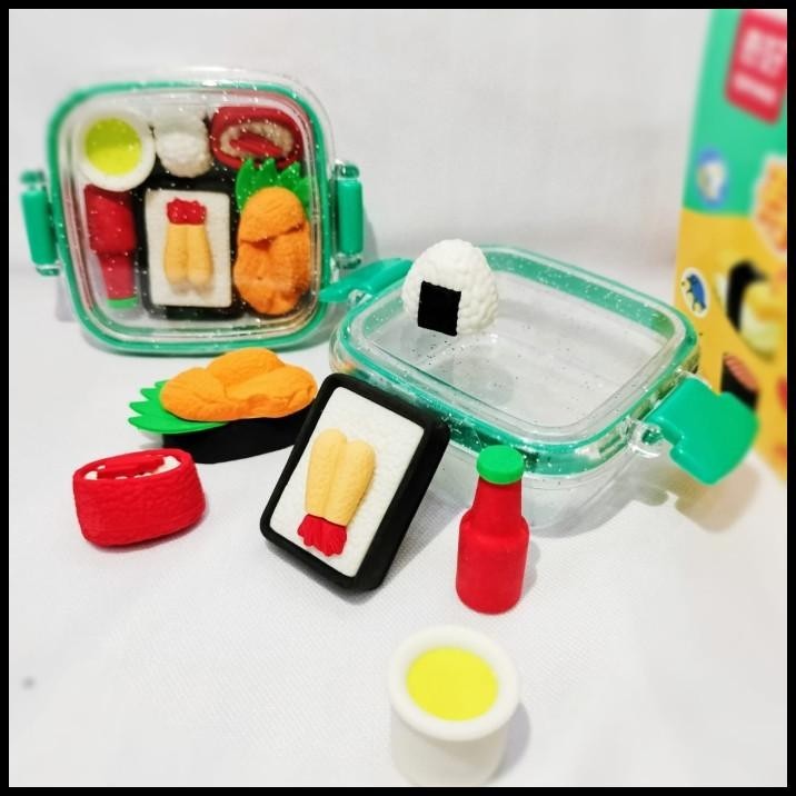 

BEST DEAL PENGHAPUS SUPER LUCU BENTUK SUSHI 1 SET KOTAK CUTE UNIK HARGA TERMURAH !!!!!!