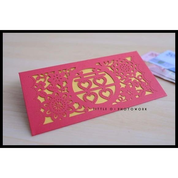 

HOT DEAL WEDDING SHUANG XI HEART PREMIUM HONGBAO / AMPAO / AMPLOP !!!!!
