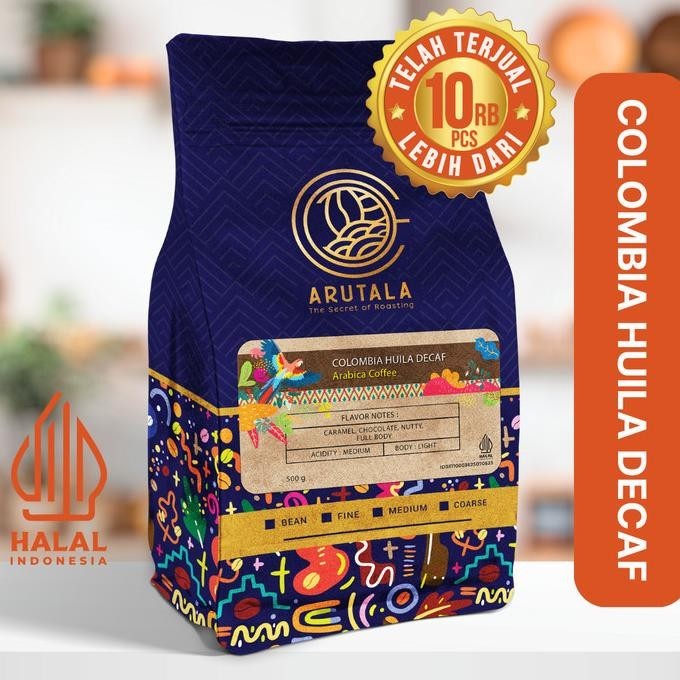 

Arutala Kopi Colombia Decaf Arabika 1Kg