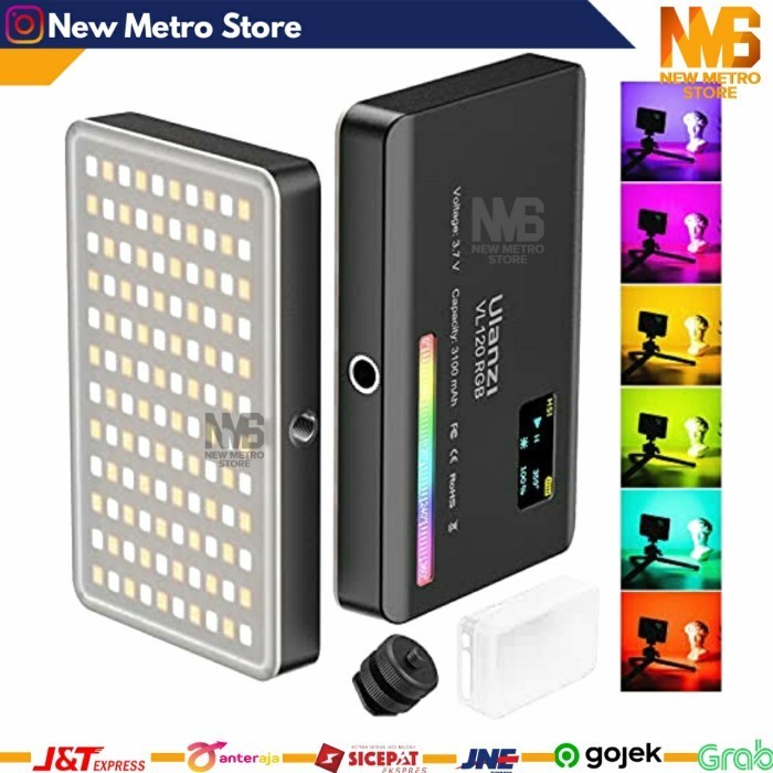 Ulanzi Vijim Vl120 Rgb Lampu Led For Camera Smartphone - Vl-120 Rgb