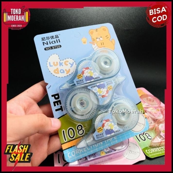 

GRATIS ONGKIR CORRECTION TAPE SET 3 IN 1 NIALL KUCING CT-1049 TIP EX KERING CUTE CAT !